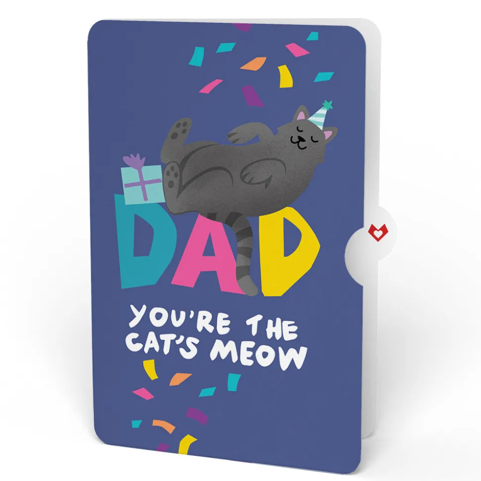 Lovepop Pop-Up Bouquets|Dad|Purr-fect Cat Birthday Bouquet and Sentiment Set for Dad
