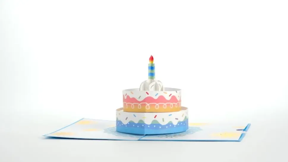 Lovepop Birthday|Lgbtq+|Rainbow Birthday Cake Pop-Up Card