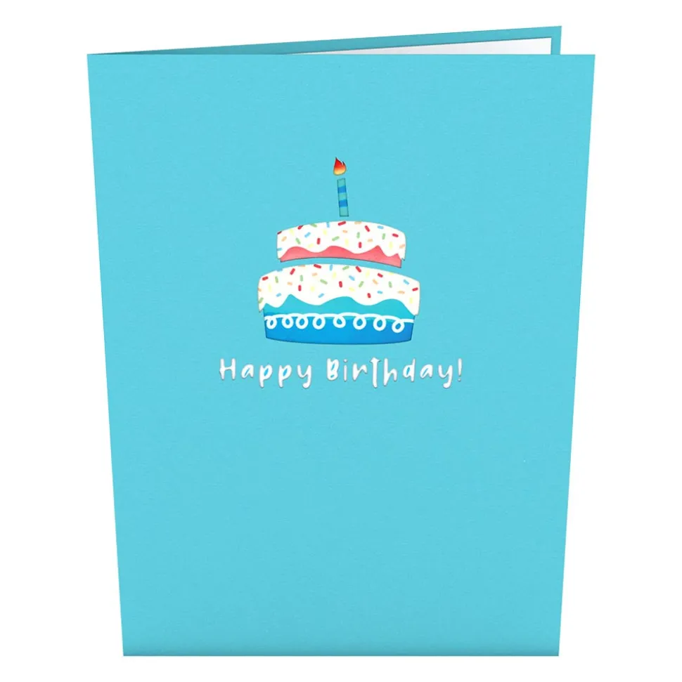 Lovepop Birthday|Lgbtq+|Rainbow Birthday Cake Pop-Up Card