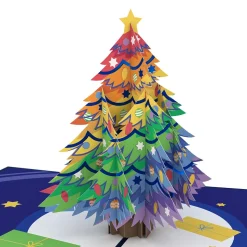 Lovepop Greeting Cards|Christmas 12/25|Rainbow Christmas Tree Pop-Up Card