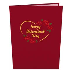 Lovepop Greeting Cards|Valentine'S Day 2/14|Red Rose Heart Pop-Up Card