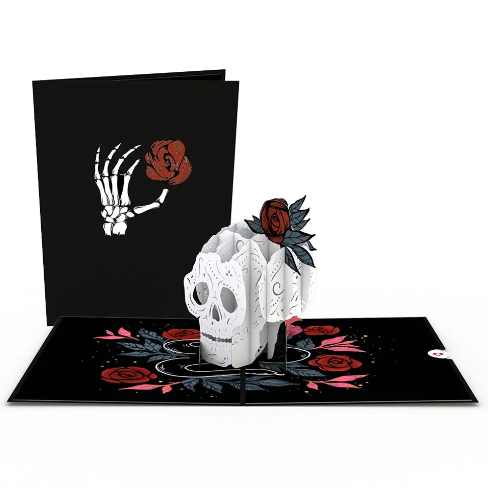 Kids Lovepop Halloween 10/31|Kids|Rose Skull Pop-Up Card
