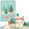 Lovepop Greeting Cards|Christmas 12/25|Season's Greetings Snowman Pop-Up Card