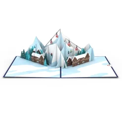 Lovepop Greeting Cards|Just Because|Ski Village Pop-Up Card