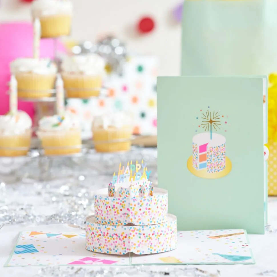 Kids Lovepop Greeting Cards|Birthday|Sprinkles Birthday Cake Pop-Up Card