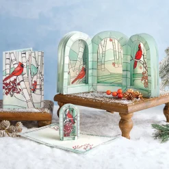 Lovepop Card & Gift Bundles|Decor|Stained Glass Winter Cardinal Bundle
