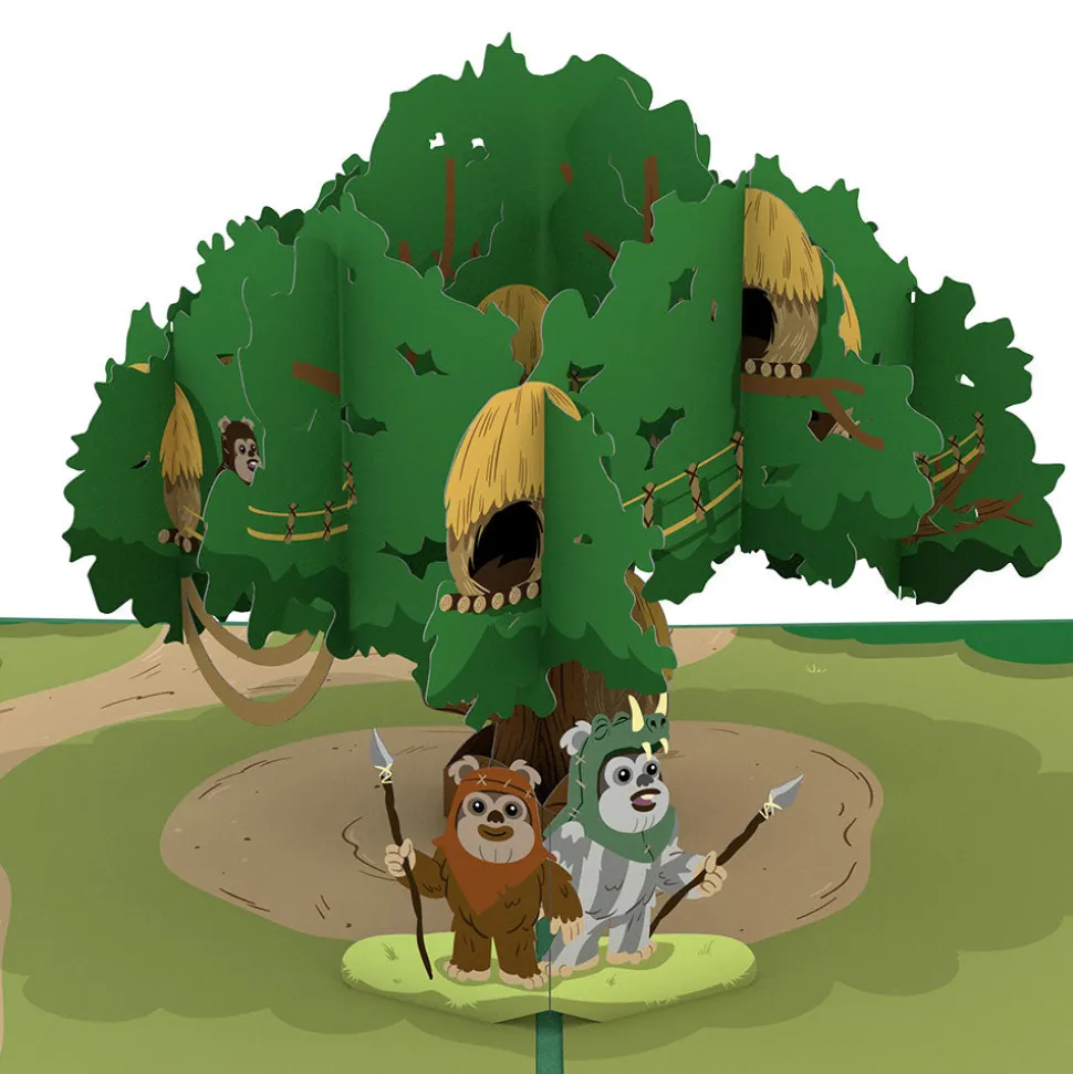 Lovepop Birthday|Dad|Star Wars Ewok Village Pop-Up Card