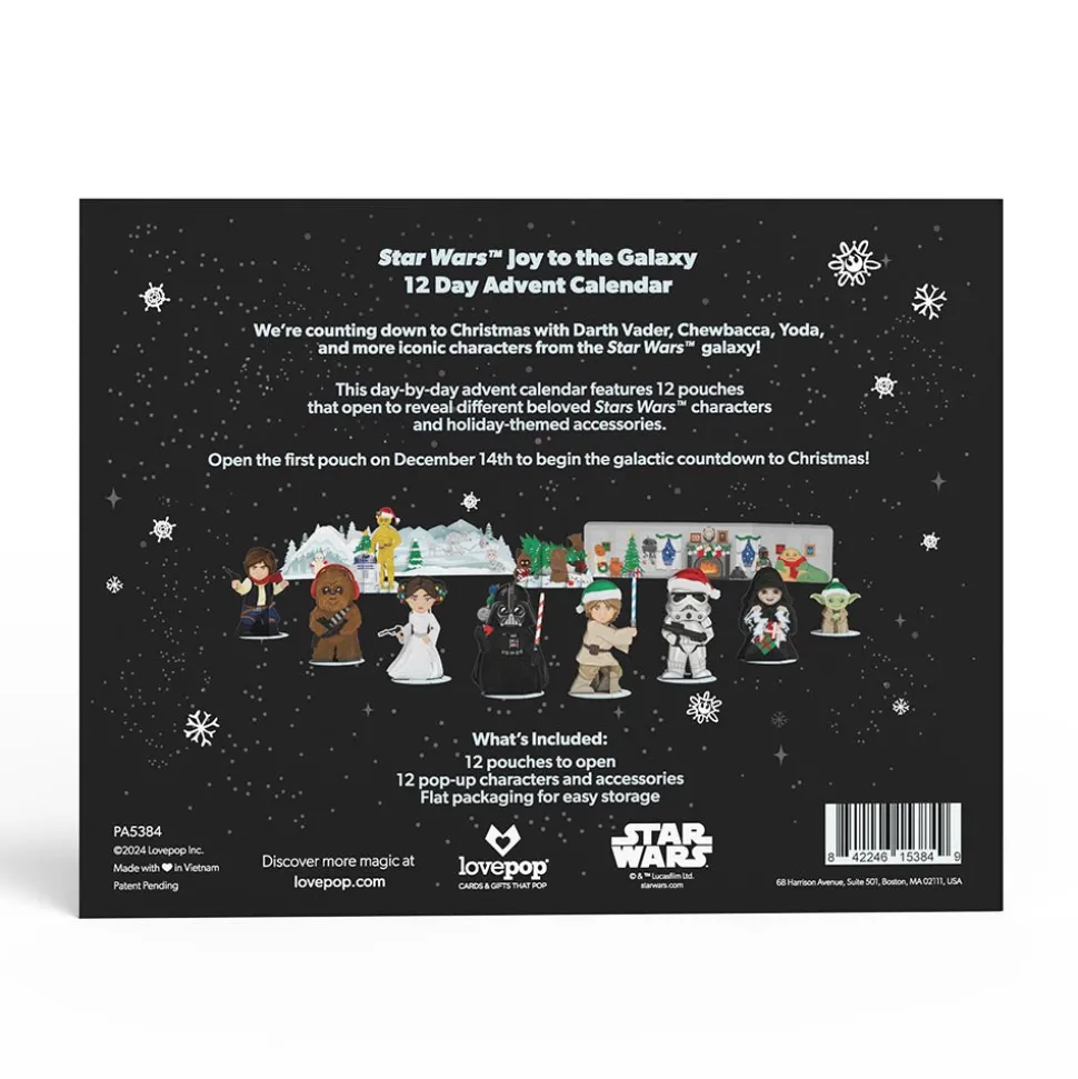 Lovepop Advent Calendars|Christmas 12/25|Star Wars™ Joy to the Galaxy 12 Day Holiday Advent Calendar