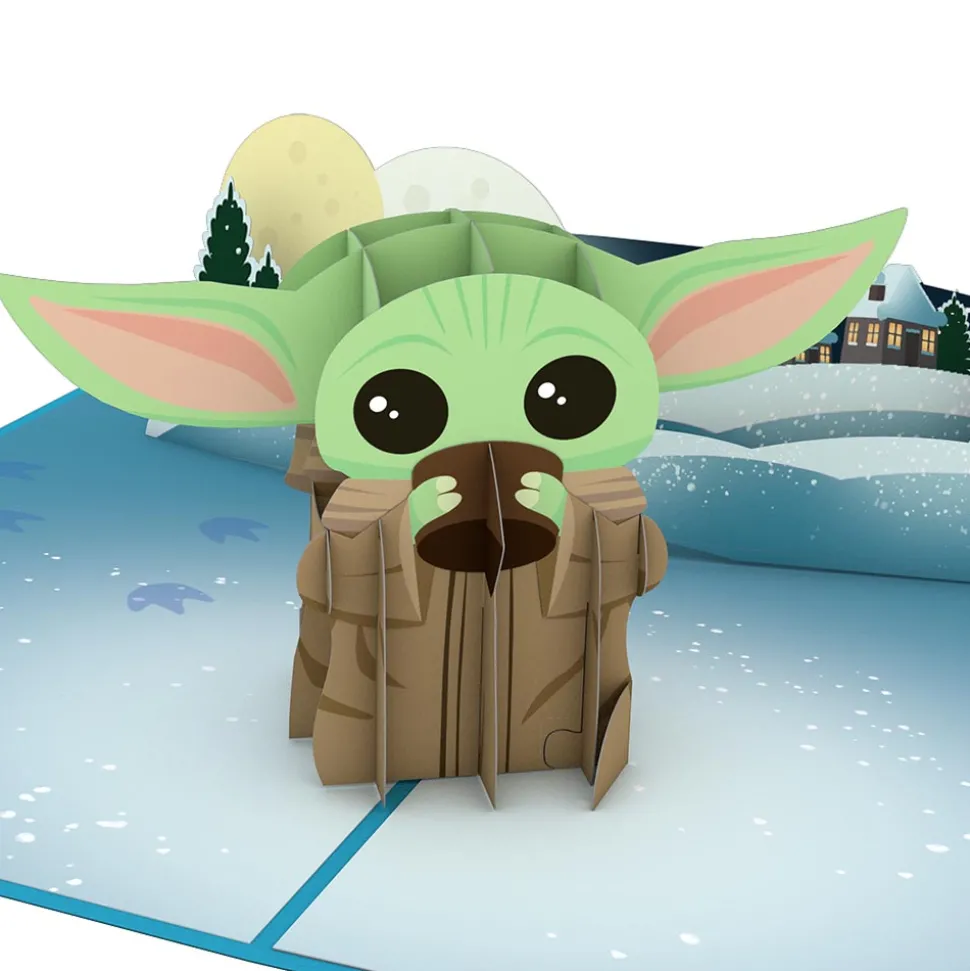 Kids Lovepop Greeting Cards|New Year 1/1|Star Wars™ The Mandalorian™ The Child: Warm Holiday Wishes Pop-Up Card