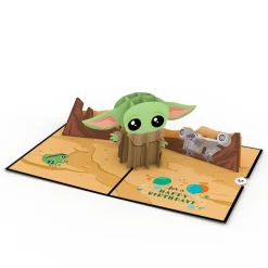 Lovepop Pop-Up Bouquets|Card & Gift Bundles|Star Wars™ The Mandalorian™ Grogu™ Birthday Pop-Up Card & Flower Buds Bouquet Bundle