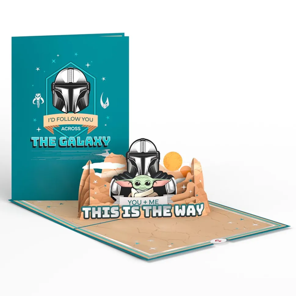 Lovepop Pop-Up Bouquets|Card & Gift Bundles|Star Wars™ The Mandalorian Grogu™ This Is the Way Pop-Up Card & Flower Buds Bouquet Bundle