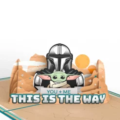 Lovepop Pop-Up Bouquets|Card & Gift Bundles|Star Wars™ The Mandalorian Grogu™ This Is the Way Pop-Up Card & Flower Buds Bouquet Bundle