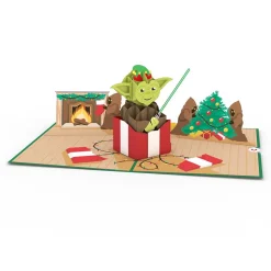 Lovepop Greeting Cards|Christmas 12/25|Star Wars™ Yoda™ Present Pop-Up Card