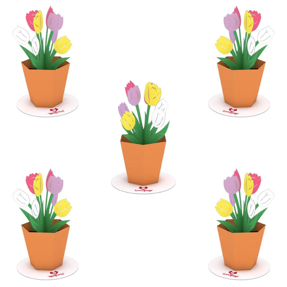 Kids Lovepop Pop-Up Stickers|Easter 4/20|Stickerpop™: Tulips (5-Pack)