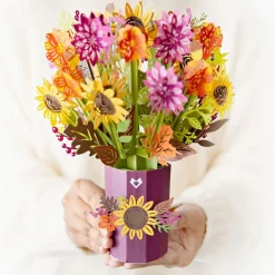 Lovepop Pop-Up Bouquets|Card & Gift Bundles|Sunflower & Fall Gnome Bundle