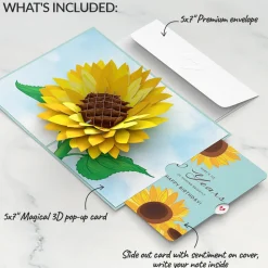 Lovepop Birthday|Sunflower 60th Birthday Pop-Up Card and Sentiment Set