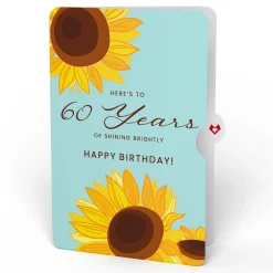 Lovepop Birthday|Sunflower 60th Birthday Pop-Up Card and Sentiment Set