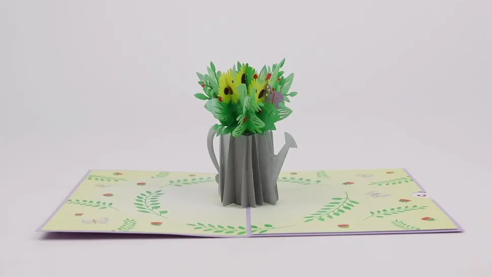 Lovepop Greeting Cards|Birthday|Sunflower Watering Can Pop-Up Card