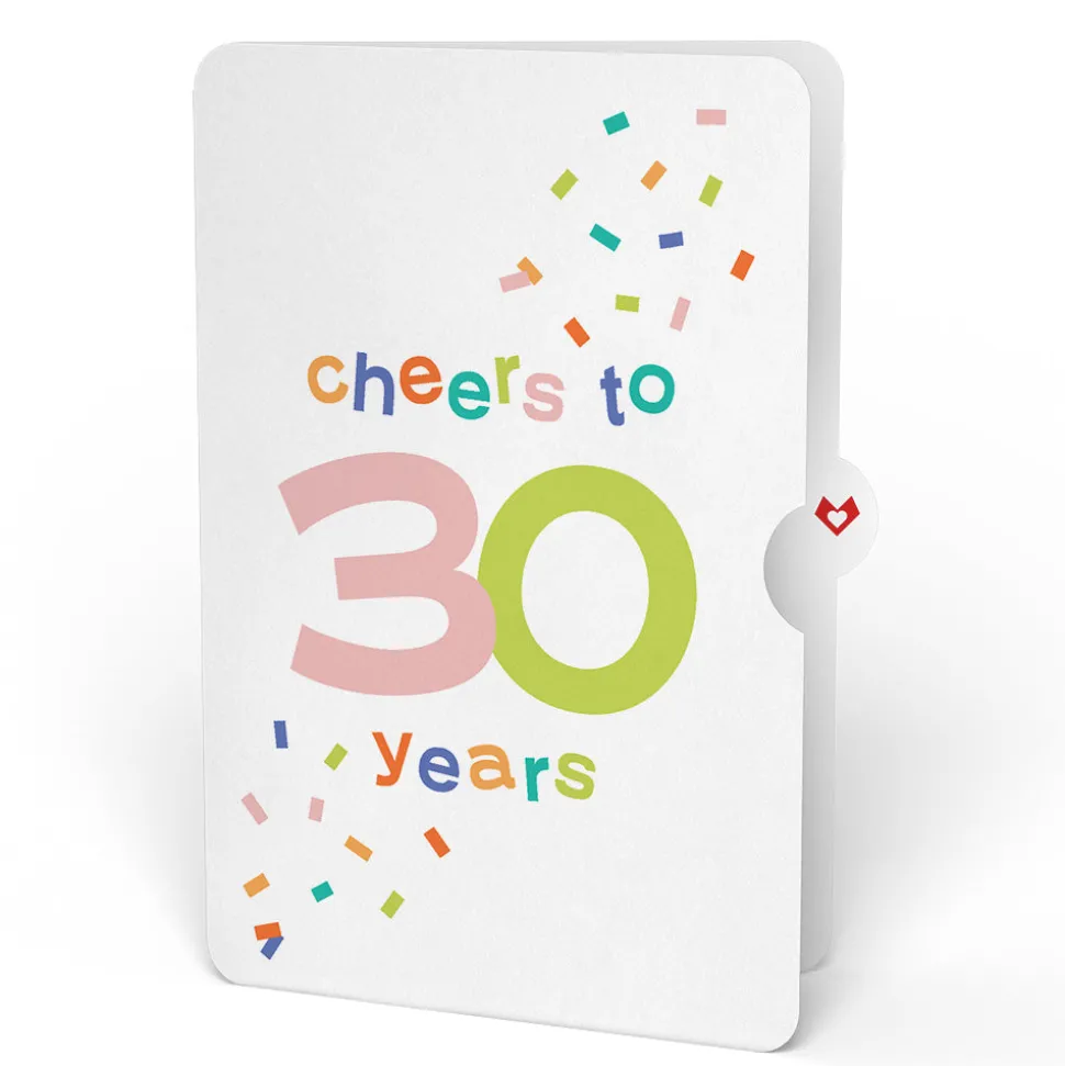 Lovepop Pop-Up Bouquets|Birthday|Sweet 30th Birthday Wishes Bouquet and Confetti Cake Sentiment Set