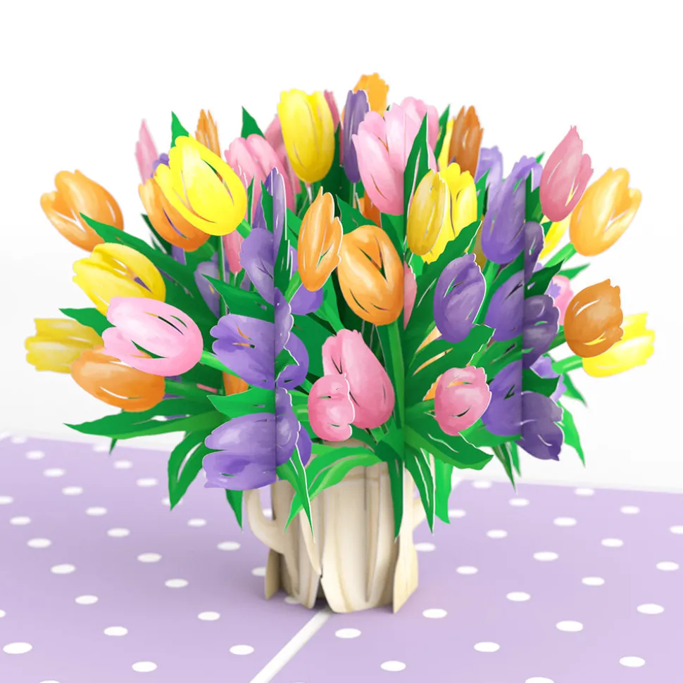Lovepop Birthday|Tulips Birthday Pop-Up Card and Sentiment Set for Daughter