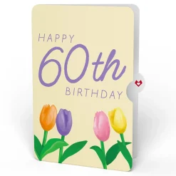 Lovepop Birthday|Tulips 60th Birthday Pop-Up Card and Sentiment Set