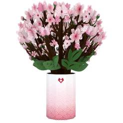 Lovepop Pop-Up Bouquets|Card & Gift Bundles|Valentine’s Cherry Blossom with Cardinals Pop-Up Card & Bouquet Bundle