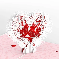 Lovepop Greeting Cards|Anniversary|Vintage Love Birds Valentine's Day Pop-Up Card