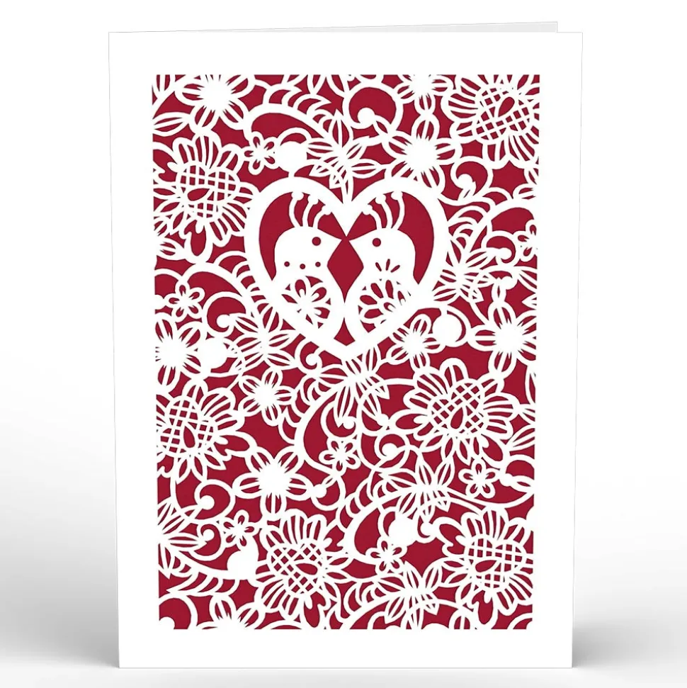 Lovepop Greeting Cards|Anniversary|Vintage Love Birds Valentine's Day Pop-Up Card