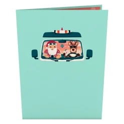 Lovepop Greeting Cards|Christmas 12/25|Wandering Santa Pop-Up Card
