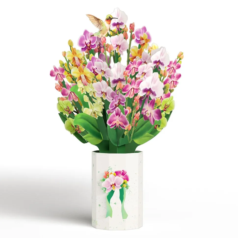 Lovepop Pop-Up Bouquets|Card & Gift Bundles|Watercolor Orchid Pop-Up Card & Bouquet Bundle