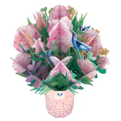 Lovepop Pop-Up Bouquets|Card & Gift Bundles|Watercolor Rose & Hummingbird Bundle