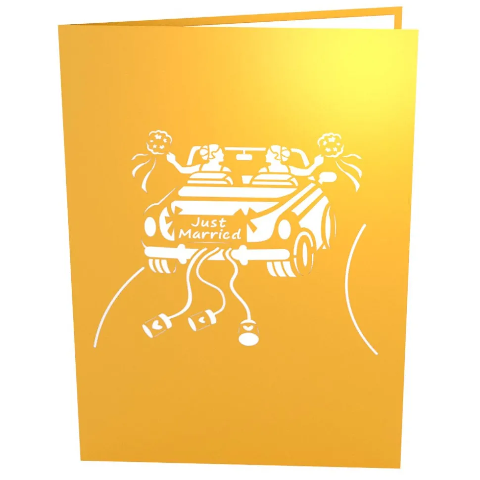 Lovepop Greeting Cards|Wedding|Wedding Car Brides Pop-Up Card