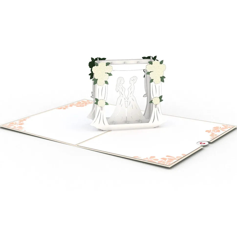 Lovepop Wedding|Lgbtq+|Wedding Couple Same Sex Female Pop-Up Card