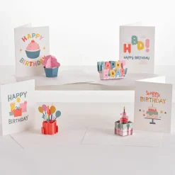 Lovepop Notecards|Birthday|Whimsical Birthday Notecards (Assorted 4-Pack)