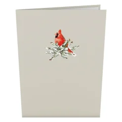 Lovepop Greeting Cards|Just Because|Winter Cardinal Pop-Up Card