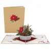 Lovepop Greeting Cards|Christmas 12/25|Winter Flower Basket Pop-Up Card