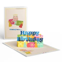 Lovepop Card & Gift Bundles|Decor|Wishing You a Happy Birthday Pop-Up Card & Bouquet Bundle