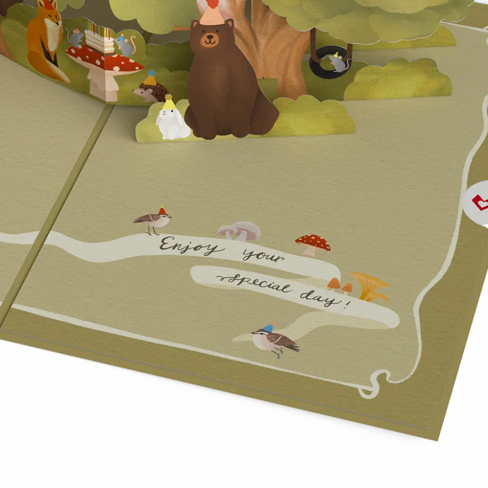 Lovepop Greeting Cards|Birthday|Woodland Birthday Party Pop-Up Card