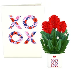 Lovepop Pop-Up Bouquets|Anniversary|XOXO Card with Mini Bouquet