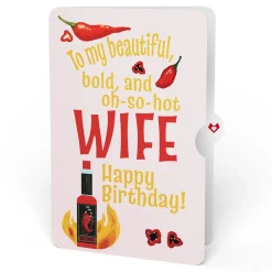 Lovepop Birthday|Her|You’re So Hot - Hot Sauce Birthday Pop-Up Card and Sentiment Set for Wife